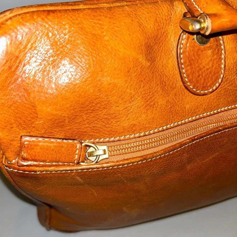 Vintage Cole Haan pebbled leather briefcase
